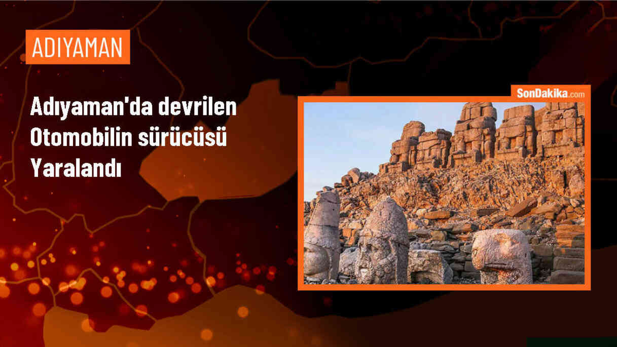 Adıyaman\'da otomobil devrildi, sürücü yaralandı