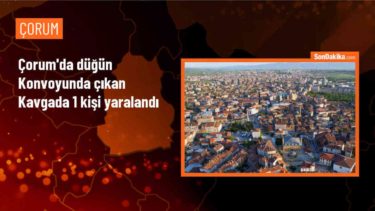 Çorum Alaca\'da düğün konvoyu kavgası: 1 kişi tutuklandı