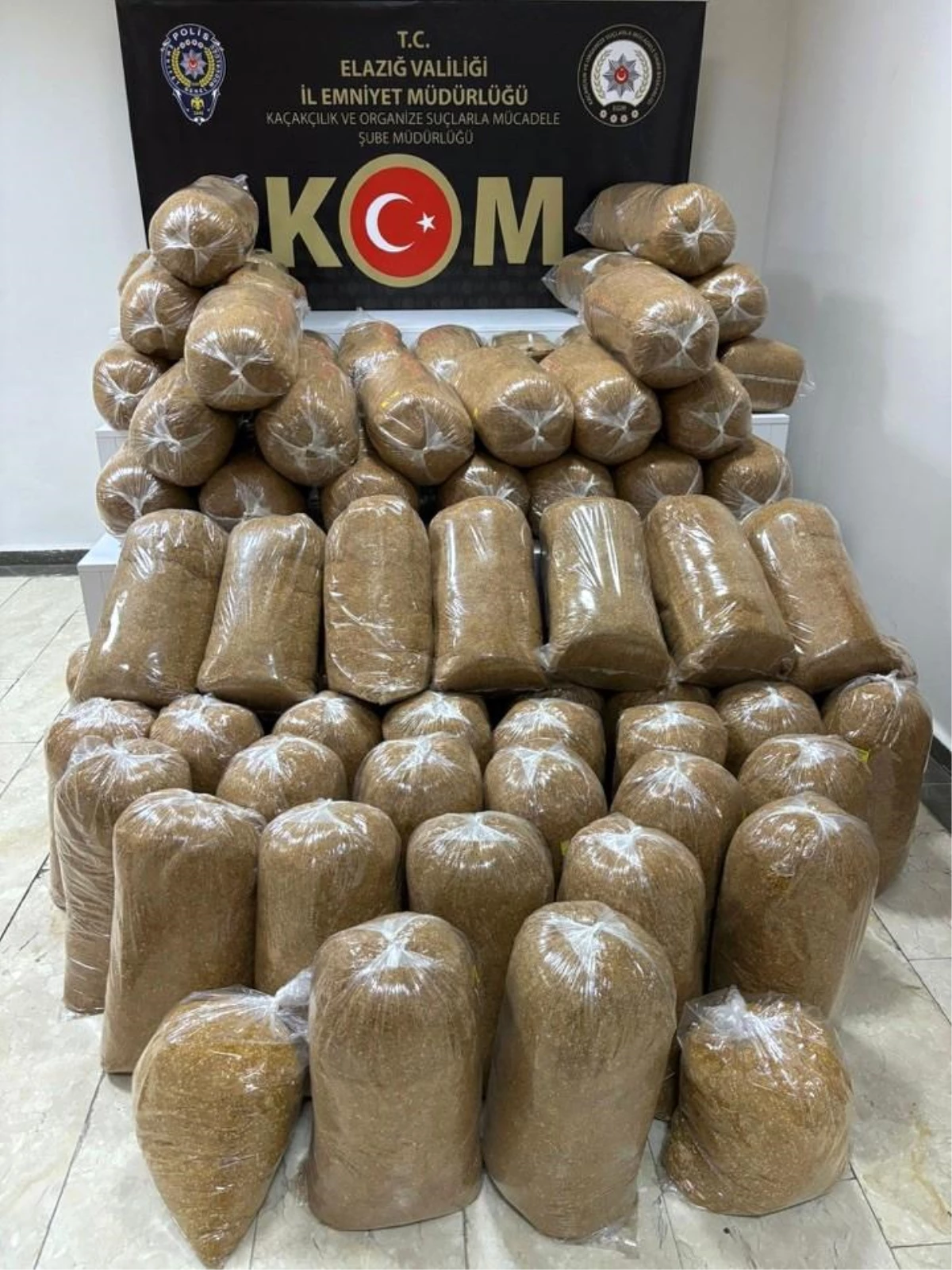 Elazığ\'da 425 Kilo Kaçak Tütün Ele Geçirildi