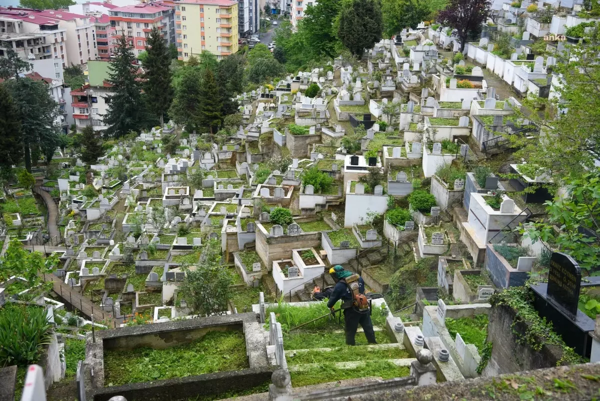 Giresun\'da mezarlıklarda Anneler Günü öncesi bakım çalışmaları başladı