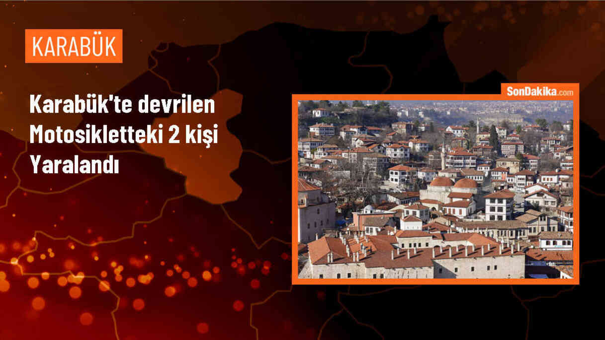 Karabük\'te devrilen motosikletteki 2 kişi hastaneye kaldırıldı