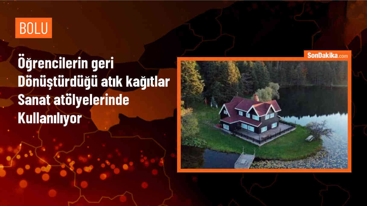 Bolu BİLSEM\'de Öğrencilerin Geri Dönüştürdüğü Atık Kağıtlar Sanat Atölyelerinde Kullanılıyor