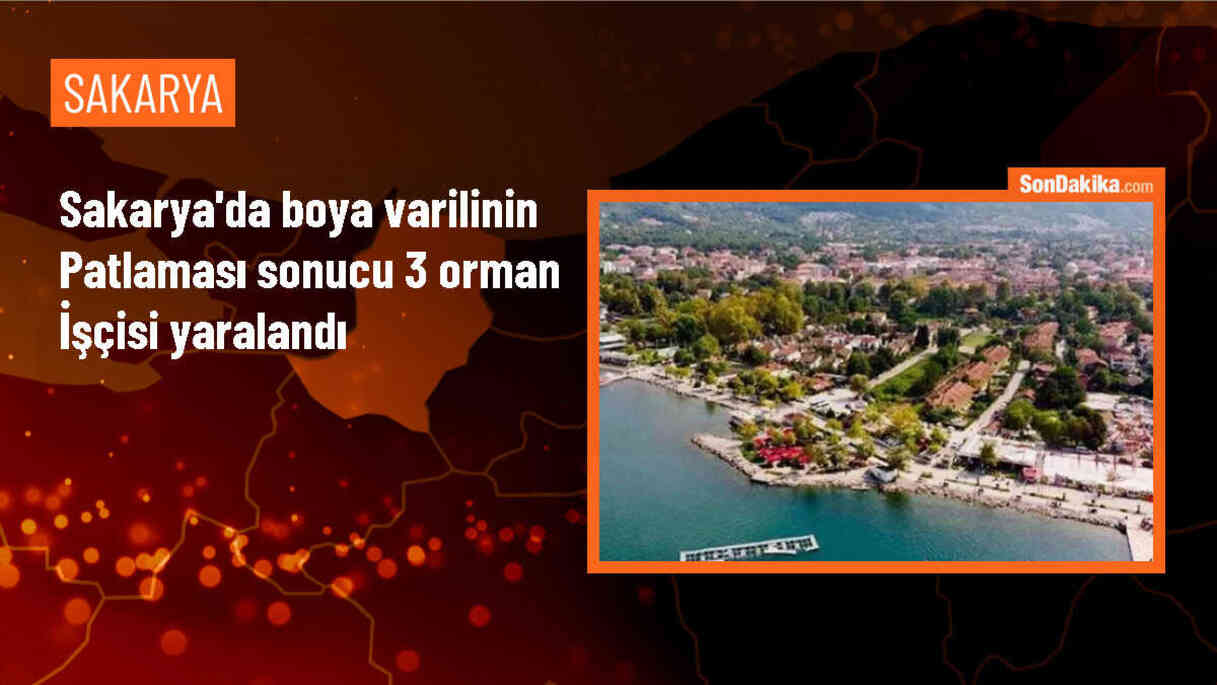 Akyazı\'da boya dolu varil patladı: 3 orman işçisi yaralandı