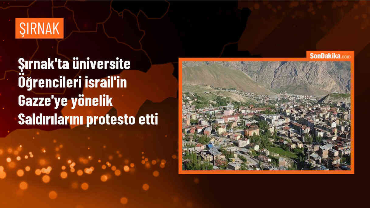 Şırnak Üniversitesi öğrencileri İsrail\'in Gazze\'ye saldırılarına tepki gösterdi
