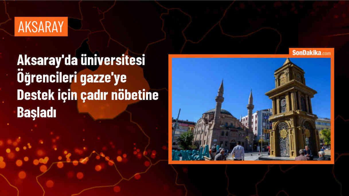Aksaray Üniversitesi Öğrencileri Gazze\'ye Destek İçin Nöbet Eylemi Başlattı