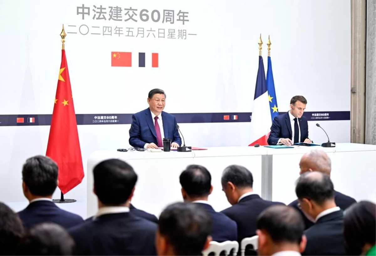 Xi Jinping ve Emmanuel Macron Ortak Basın Toplantısı Düzenledi