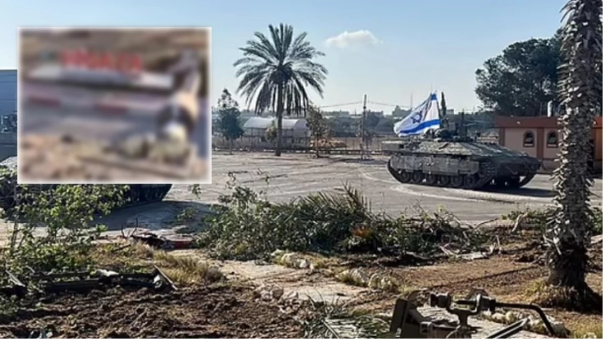 Refah Sınır Kapısı\'nı işgal eden İsrail, o tabelayı yerle bir edip ilerledi