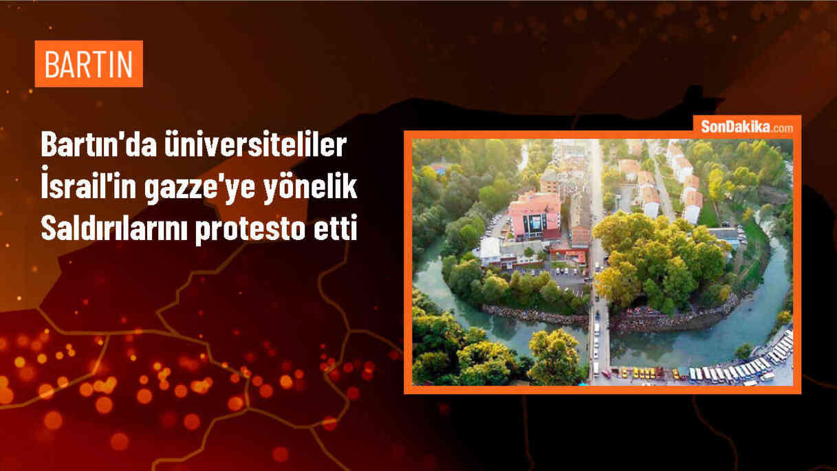 Bartın Üniversitesi Öğrencileri İsrail\'in Gazze Saldırılarını Protesto Etti