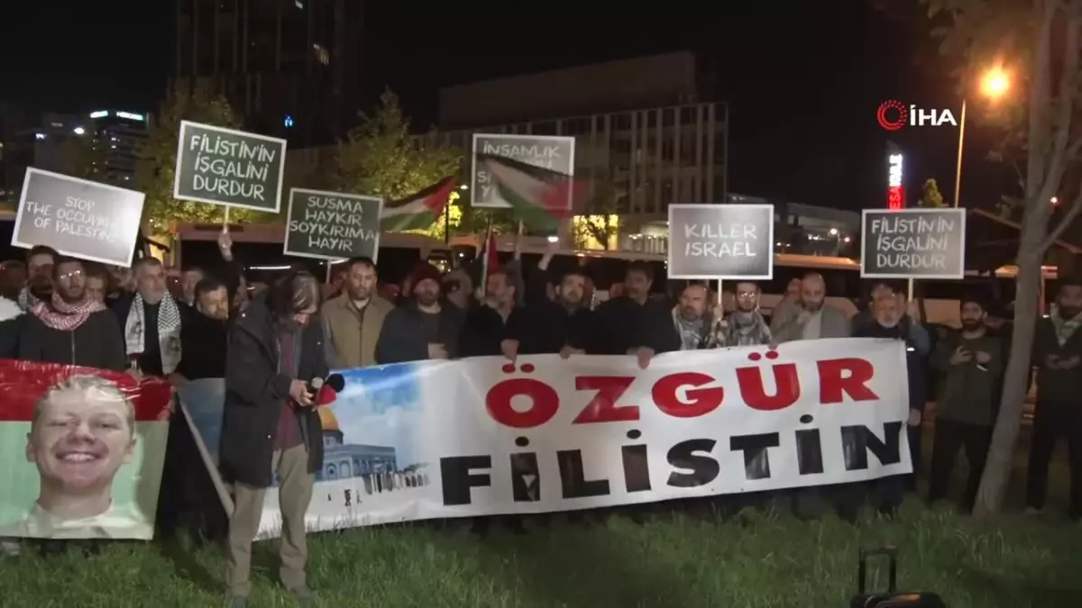 Filistin Dayanışma Platformu İsrail\'in Refah\'ta başlattığı saldırıyı protesto etti