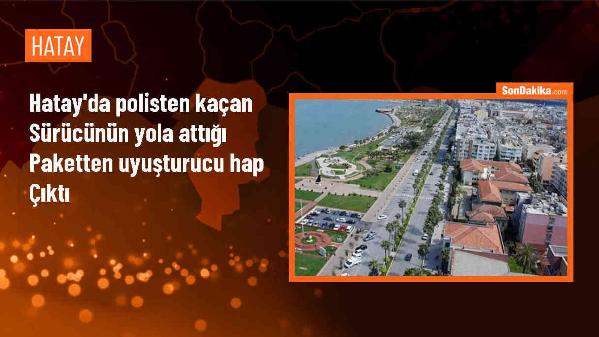 İskenderun\'da Polisten Kaçan Şüphelinin Attığı Pakette Uyuşturucu Hap Bulundu