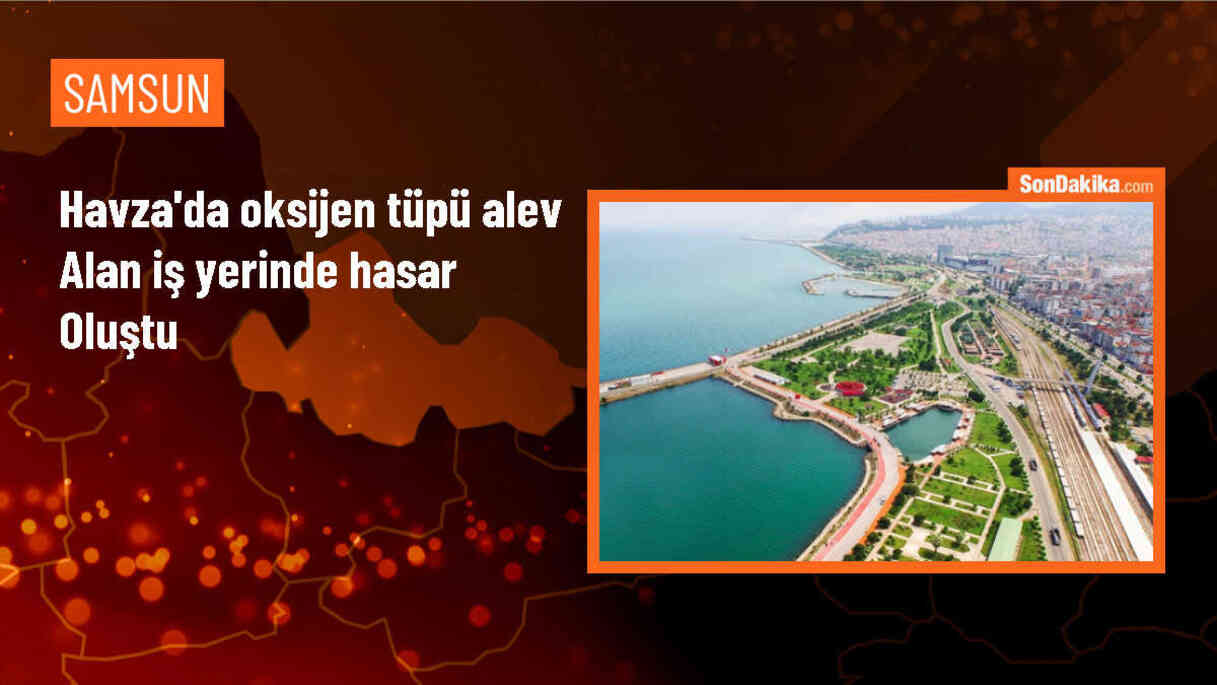 Samsun Havza\'da İş Yerinde Oksijen Tüpü Patladı