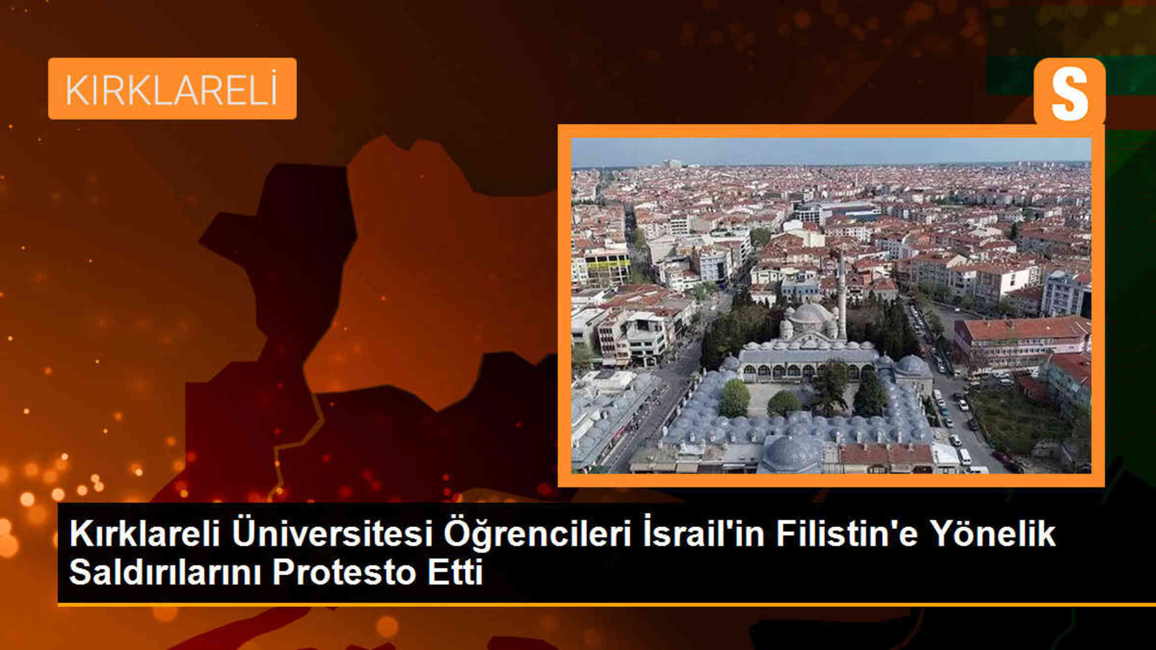 Kırklareli Üniversitesi Öğrencileri İsrail\'in Filistin\'e Yönelik Saldırılarına Karşı Oturma Eylemi Yaptı