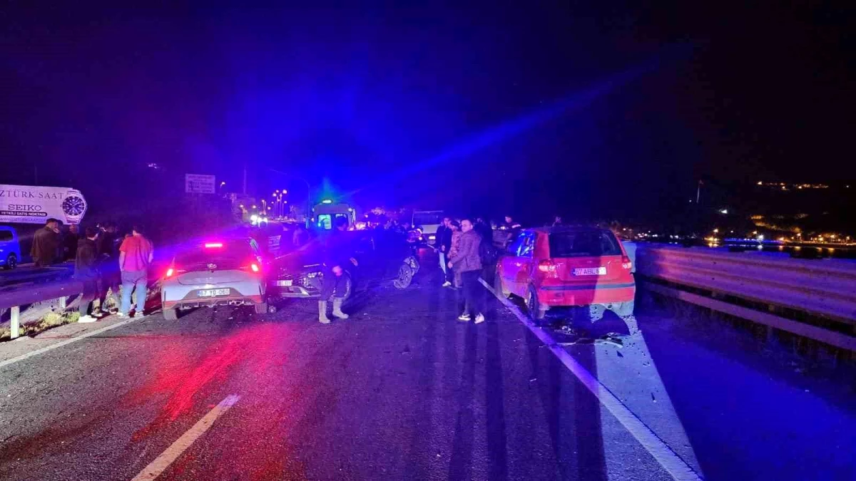 Zonguldak\'ta Zincirleme Kaza: 6 Yaralı, 1 Tilkı Telef Oldu