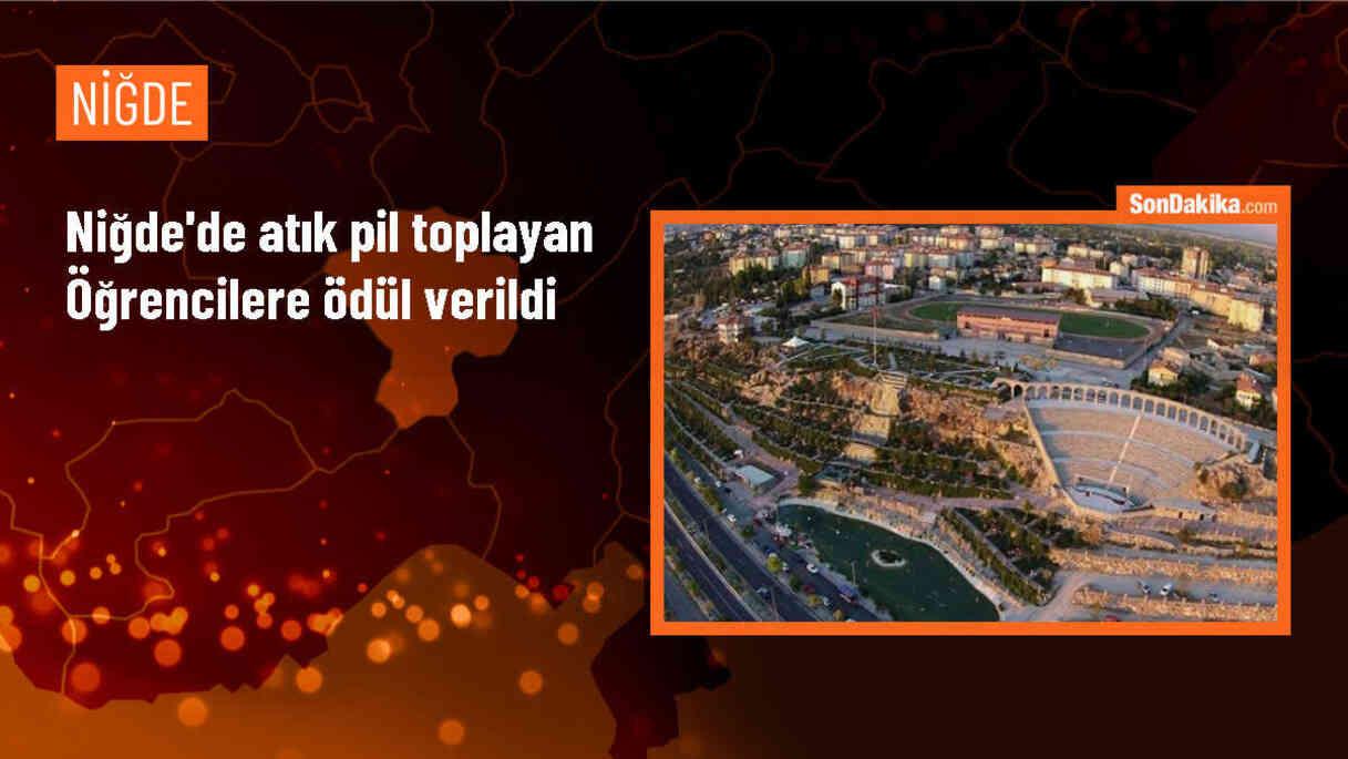 Niğde Belediyesi, Fertek Özel Eğitim Meslek Okulu öğrencilerinin topladığı atık pilleri geri dönüşüme kazandırdı