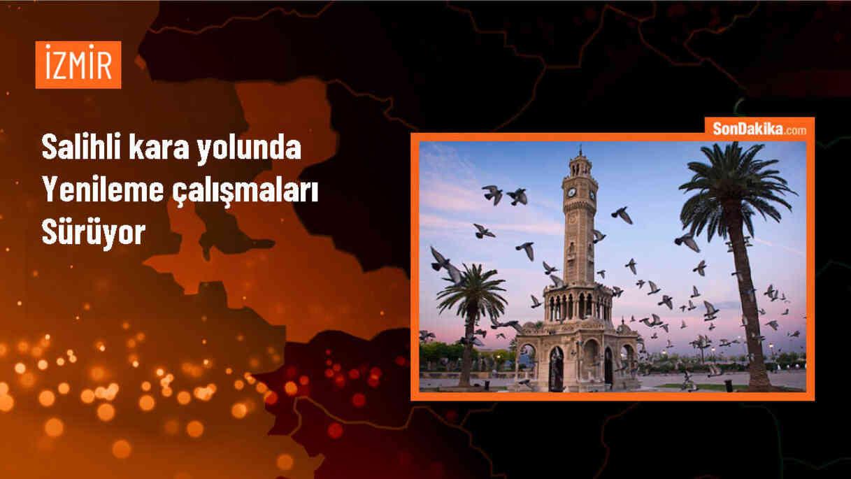 Demirci ile Salihli arasındaki yol yenileme çalışmaları devam ediyor