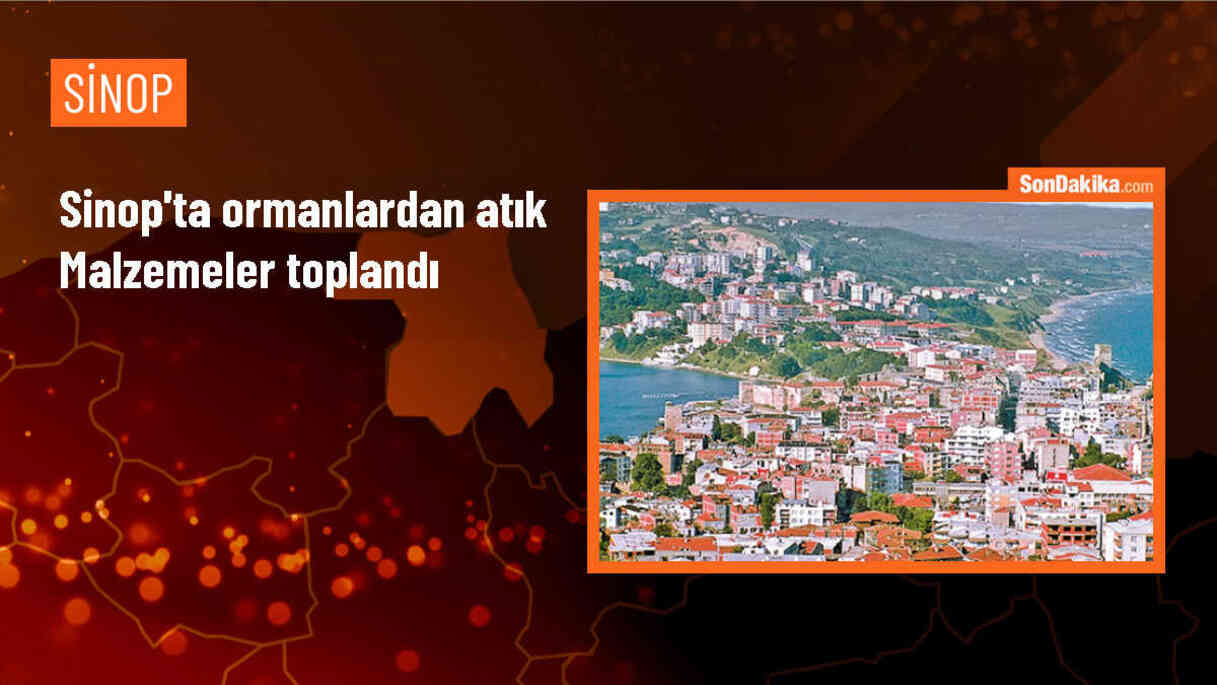 Sinop\'ta Orman Benim kampanyası kapsamında ormanlık alanlardan atık malzemeler toplandı