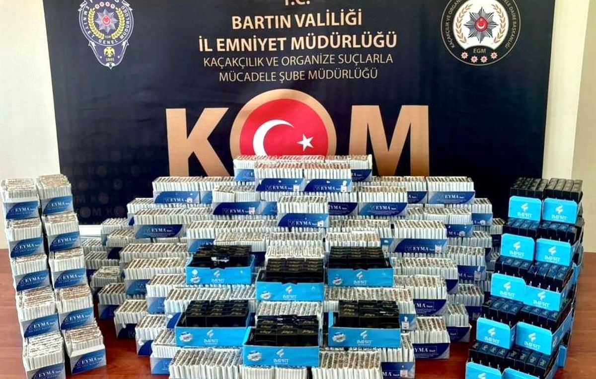 Bartın\'da 54 bin 360 adet kaçak sigara ele geçirildi