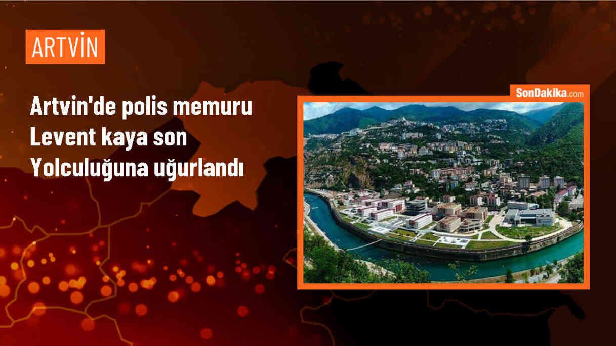 Artvin\'de polis memuru Levent Kaya\'nın cenazesi toprağa verildi