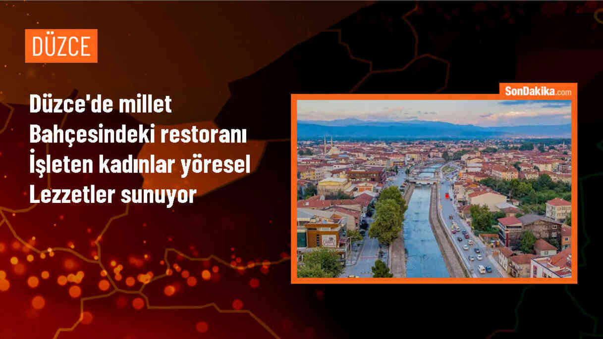 Düzce\'deki Millet Bahçesinde Kadınlar Yöresel Lezzetlerle İş Yapıyor