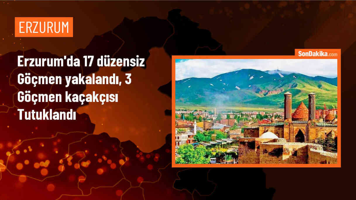 Erzurum\'da Göçmen Kaçakçılığı Operasyonu: 17 Göçmen Yakalandı, 3 Şüpheli Tutuklandı