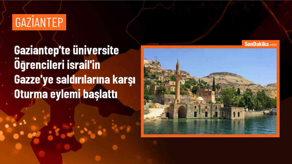 GAÜN Öğrencileri İsrail\'in Gazze saldırılarına tepki göstermek için oturma eylemi başlattı