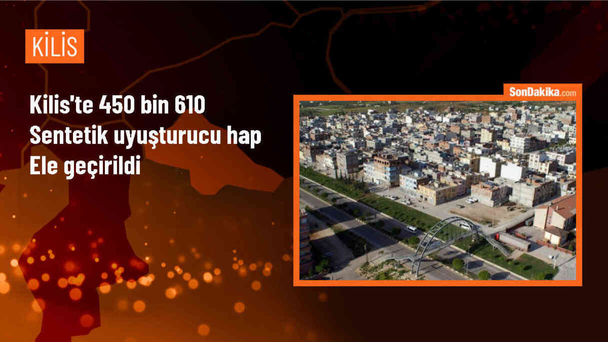 Kilis\'te 450 bin 610 sentetik uyuşturucu hap ele geçirildi, 2 şüpheliden 1\'i tutuklandı