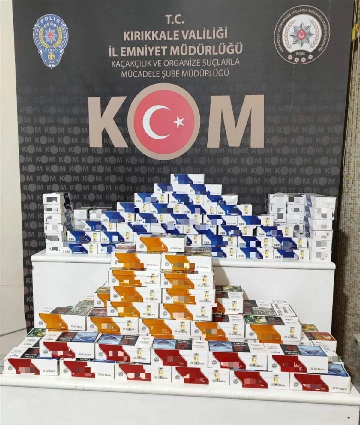 Kırıkkale\'de 33 Bin 200 Sahte Bandrollü Boş Makaron Ele Geçirildi