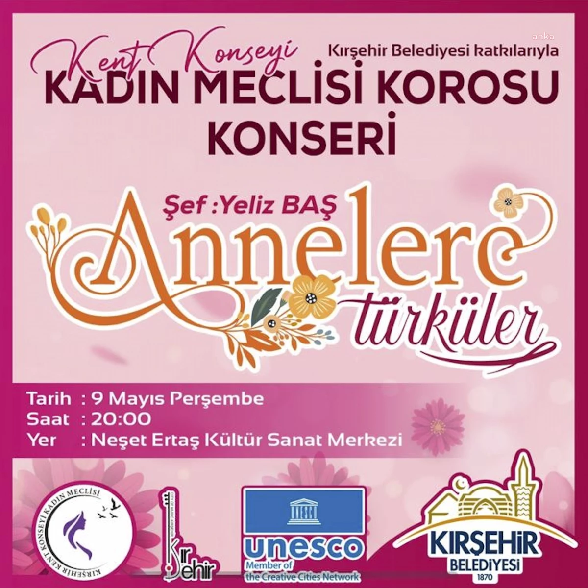 Kırşehir\'de Kadın Meclisi Korosu \'Annelere Türküler\' Konseri Verecek