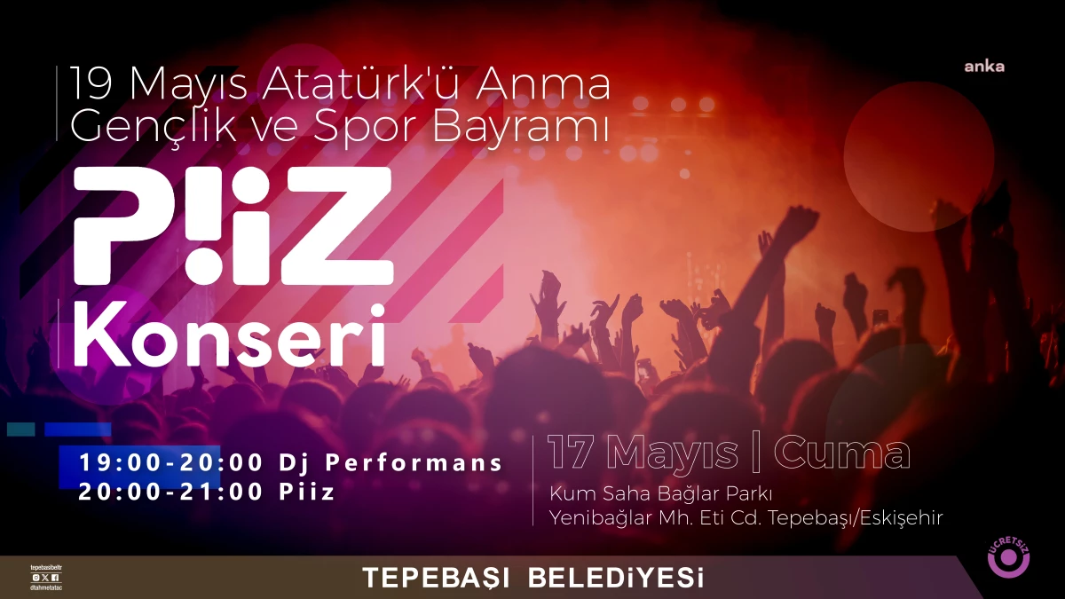 Piiz, Eskişehir\'de 19 Mayıs konseri verecek