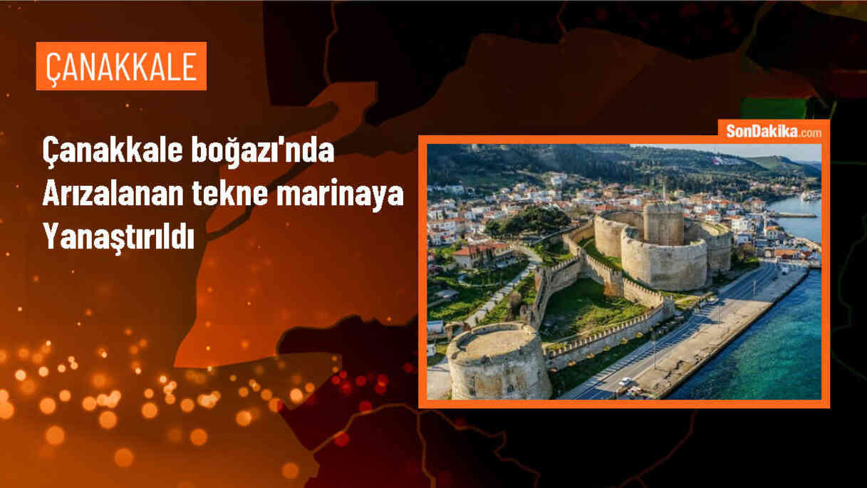 Çanakkale Boğazı\'nda Arızalanan Tekne Çanakkale Marina\'ya Götürüldü
