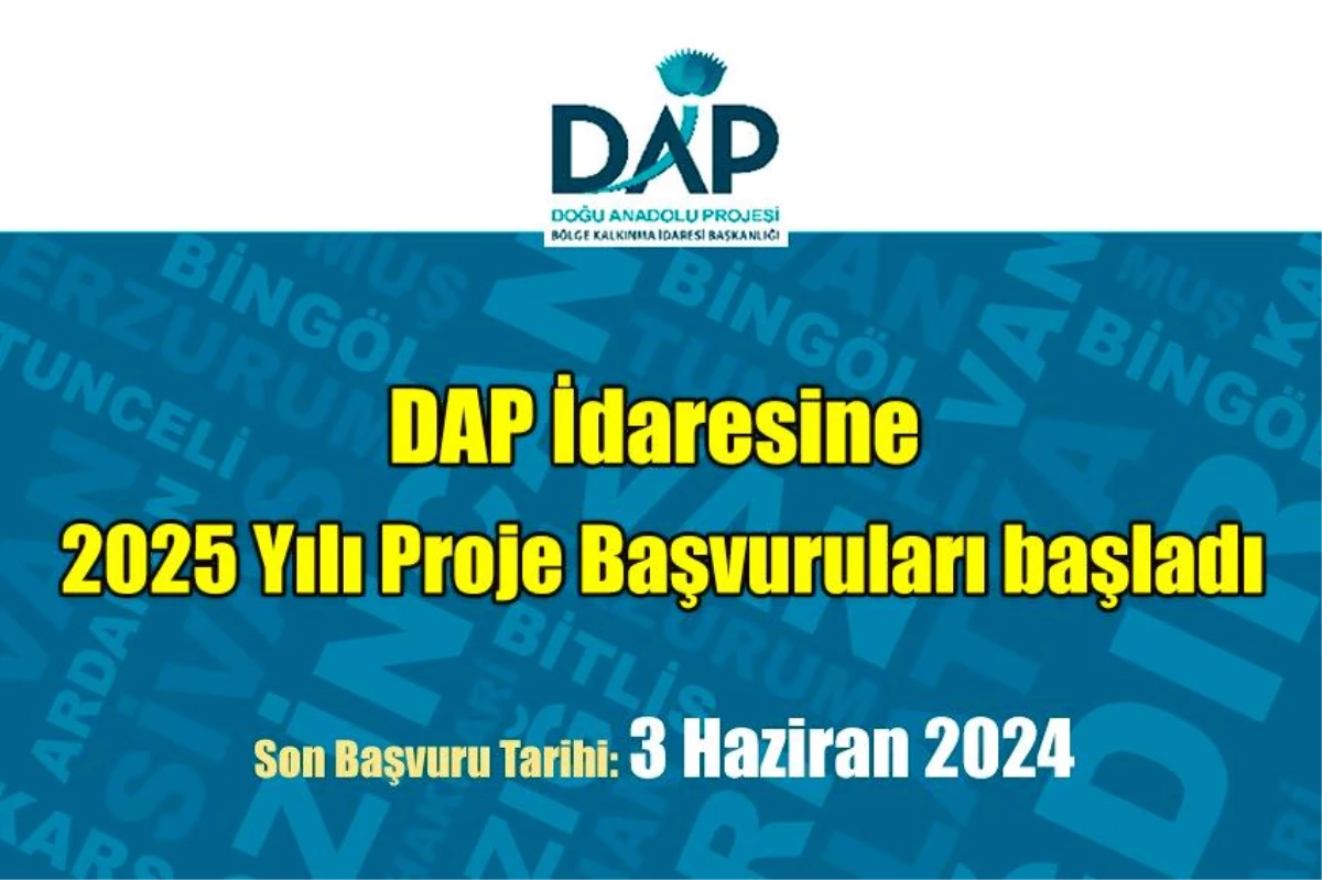 DAP, 2025 yılı yatırım programı için projeler için teklif çağrısına çıktı