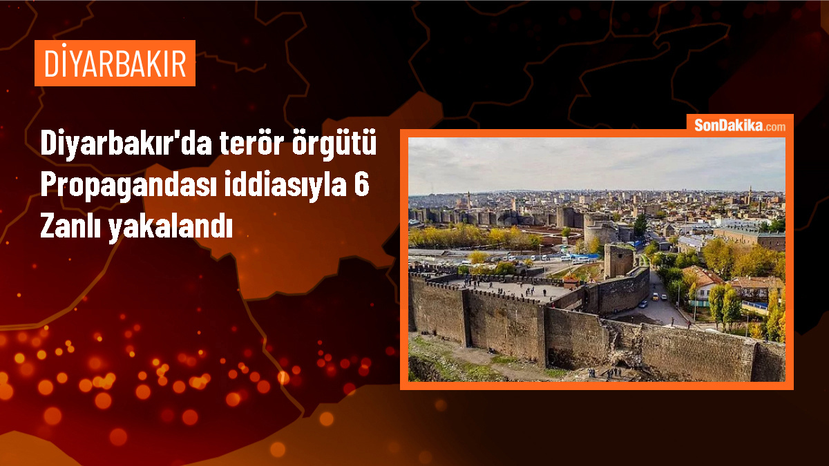 Diyarbakır\'da PKK/KCK propagandası yapan 6 şüpheli gözaltına alındı
