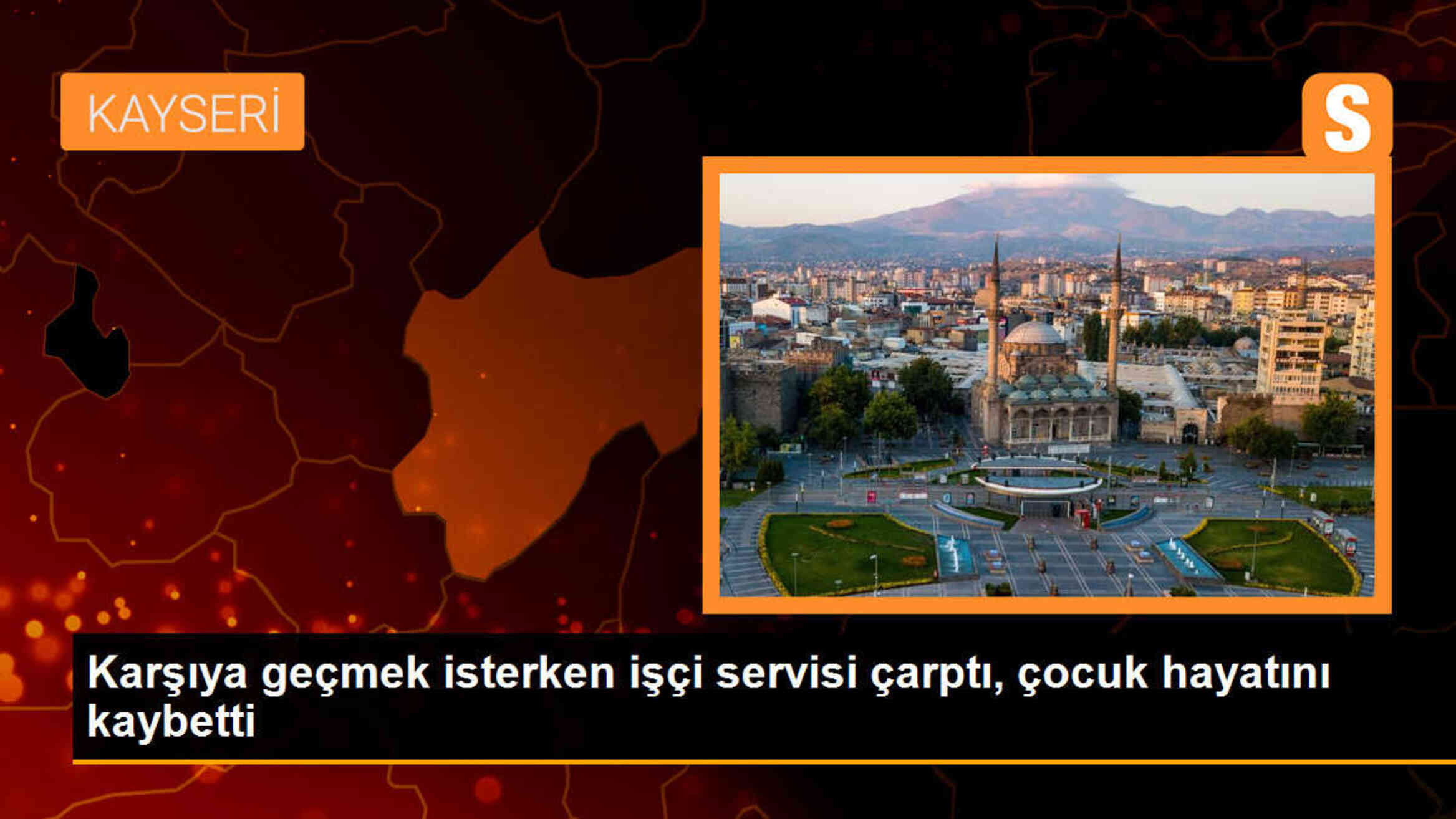 Kayseri\'de Bisikletli Çocuğa İşçi Servisi Çarptı, Hayatını Kaybetti