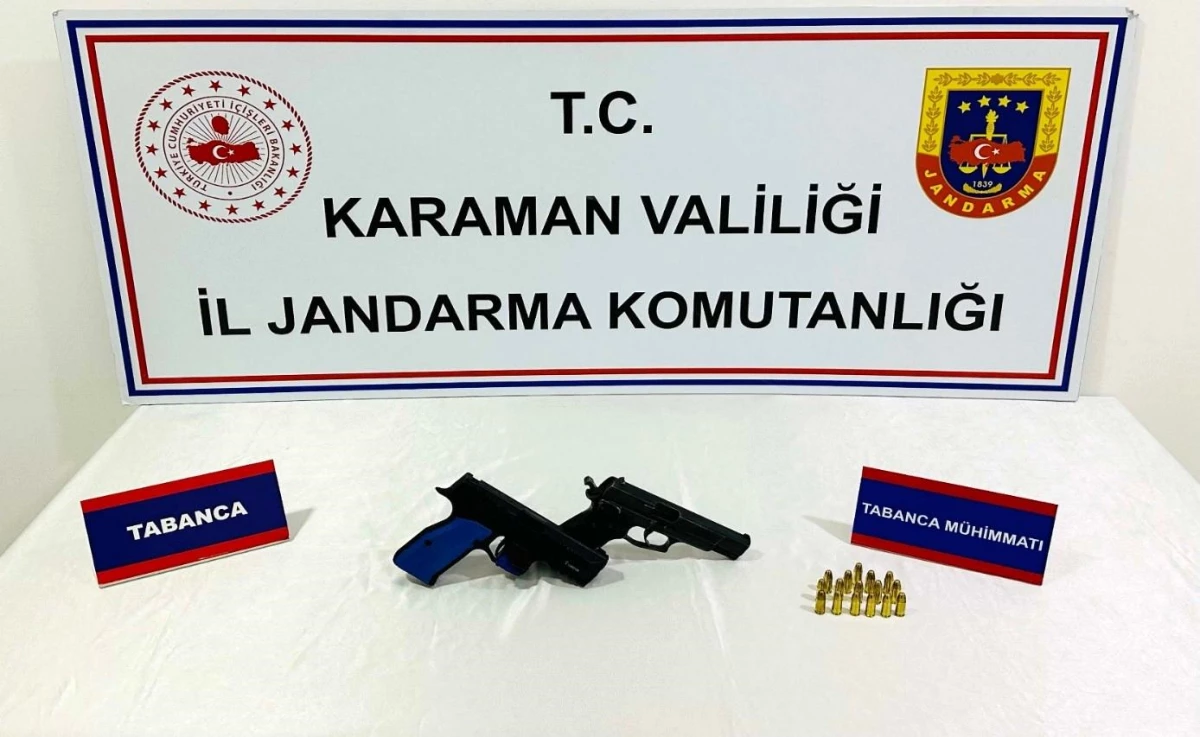 Karaman\'da Jandarma Operasyonu: Uyuşturucu ve Tabanca Ele Geçirildi