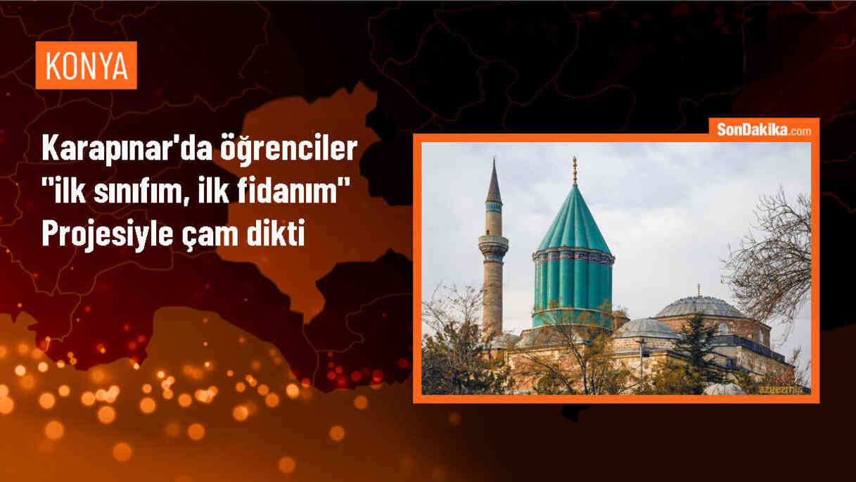 Konya\'da İlkokul Öğrencileri Çam Fidanı Dikti