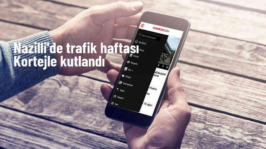 Nazilli\'de Trafik Haftası etkinlikleri kapsamında jandarma ve polis trafik ekipleri tarafından kortej düzenlendi