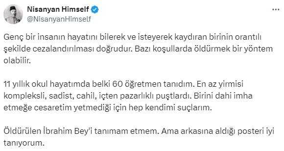 Sevan Nişanyan'dan skandal paylaşım! Öğretmenini öldüren öğrenciyi savunup Atatürk'e hakaret etti