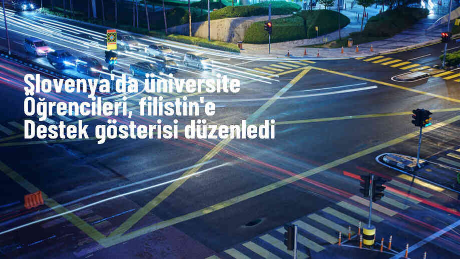 Lübliyana Üniversitesi öğrencileri Filistin\'e destek gösterisi yaptı