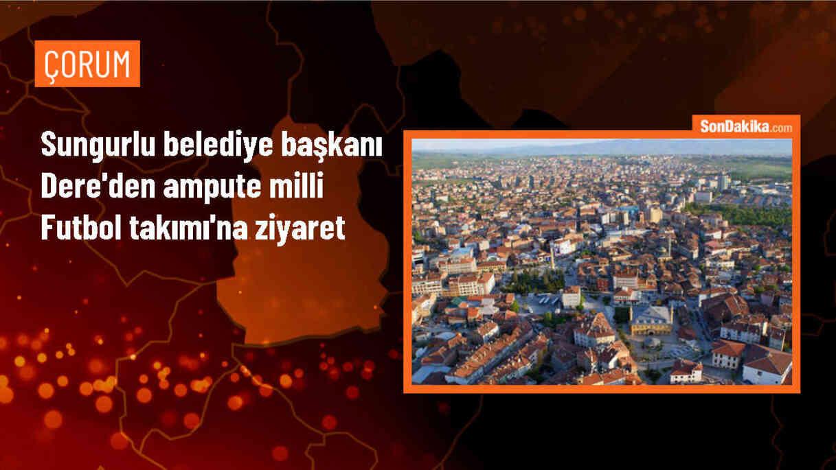 Sungurlu Belediye Başkanı Muhsin Dere, Ampute Milli Futbol Takımı\'nı ziyaret etti