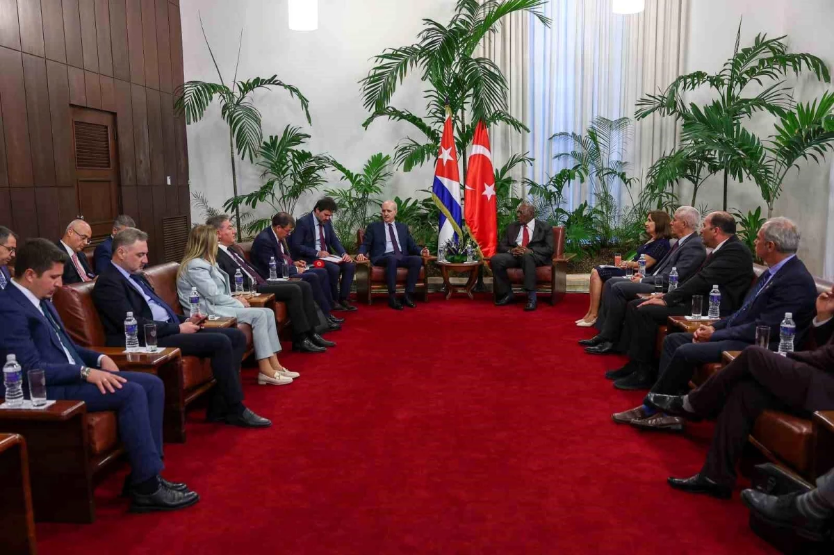 TBMM Başkanı Numan Kurtulmuş, Küba Devlet Başkan Yardımcısı ile görüştü