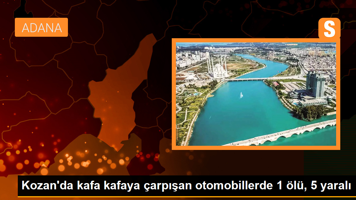Adana Kozan\'da Kafa Kafaya Çarpışan Otomobillerde 1 Ölü, 5 Yaralı