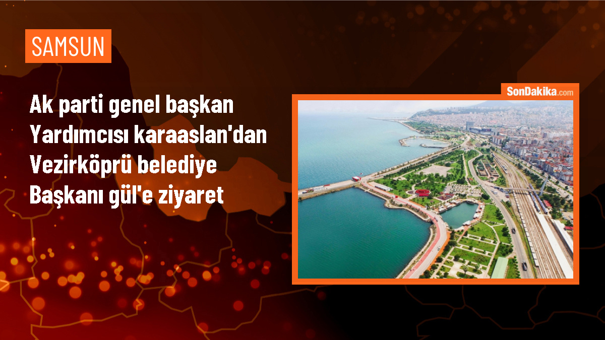 AK Parti Genel Başkan Yardımcısı Çiğdem Karaaslan, Vezirköprü Belediye Başkanı Murat Gül\'ü ziyaret etti