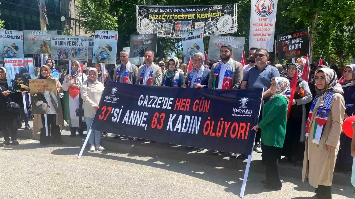 AK Parti Adıyaman İl Kadın Kolları İsrail\'e tepki gösterdi