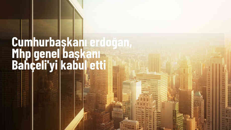 Cumhurbaşkanı Erdoğan, MHP Lideri Bahçeli ile görüştü