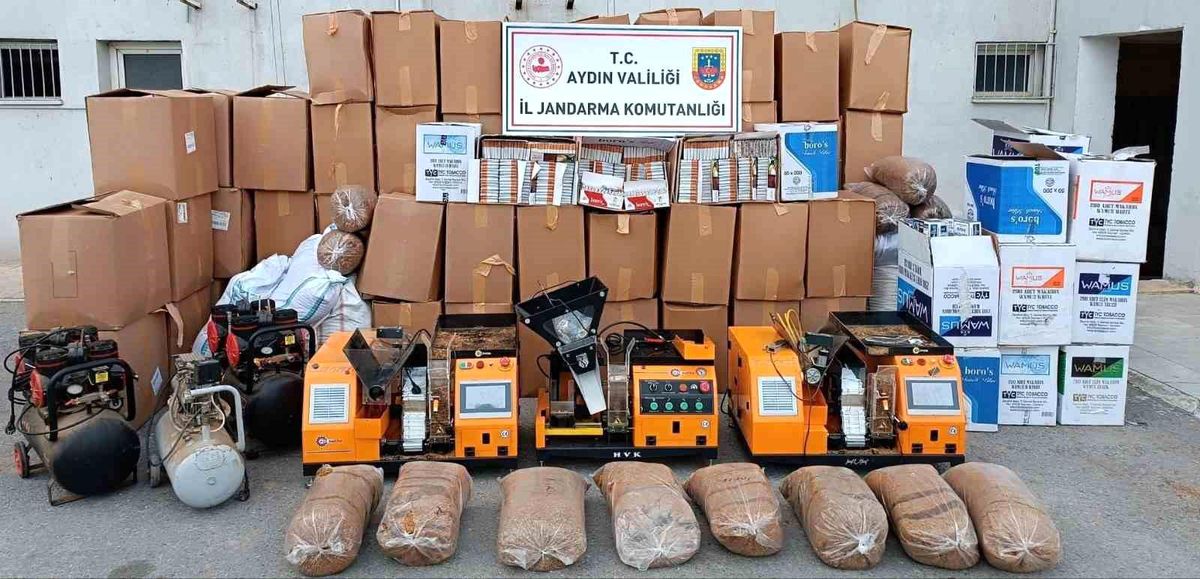 Aydın\'da kaçak sigara operasyonu: Çok sayıda malzeme ele geçirildi