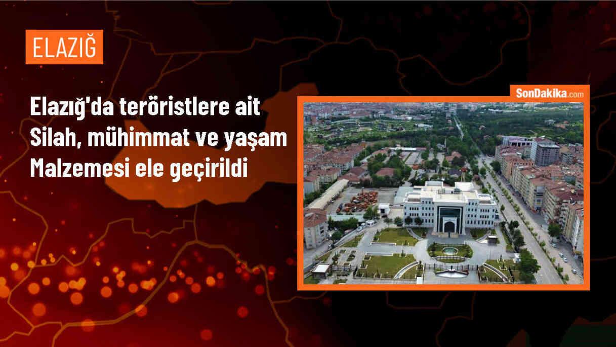 Elazığ\'ın Arıcak ilçesinde teröristlere ait silah ve mühimmat ele geçirildi