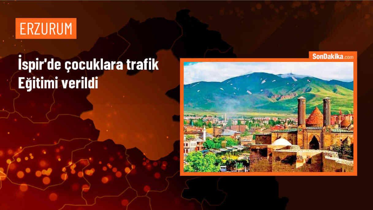 Erzurum İspir\'de İlkokul Öğrencilerine Trafik Eğitimi Verildi