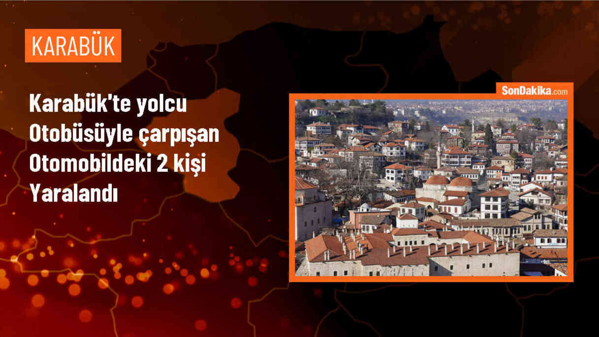 Karabük\'te otobüsle çarpışan otomobilde 2 kişi yaralandı