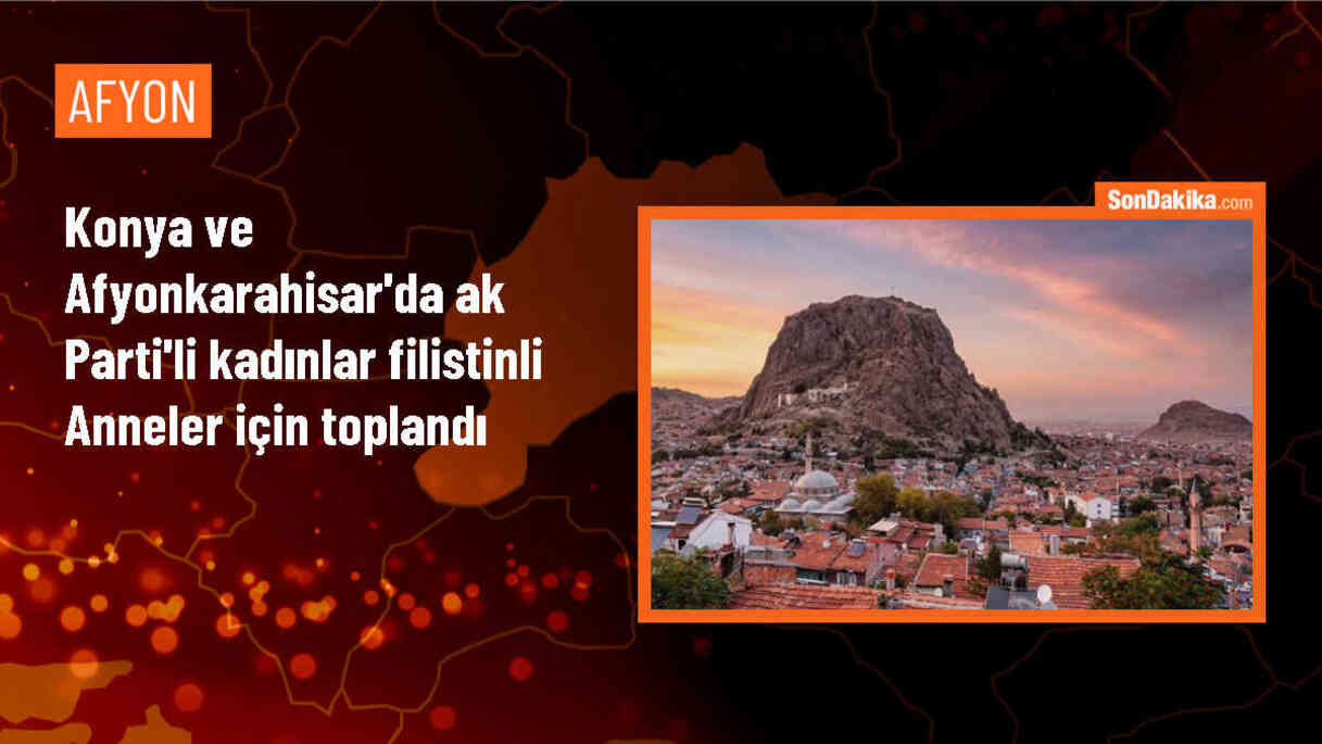 Konya ve Afyonkarahisar\'da AK Parti Kadın Kolları Gazzeli Anneler İçin Basın Açıklaması Yaptı