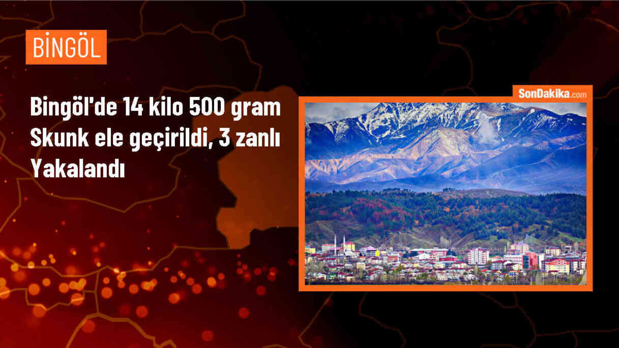 Bingöl\'de 14 Kilogram Skunk Ele Geçirildi, 3 Şüpheli Gözaltına Alındı